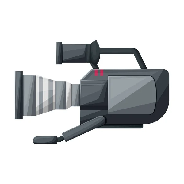 ビデオカメラのベクトルアイコン白い背景のビデオカメラに隔離された漫画のベクトルアイコン. — ストックベクタ