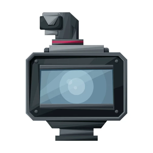 Icono de vector de cámara de vídeo. Icono de vector de dibujos animados aislado en la cámara de vídeo de fondo blanco . — Vector de stock