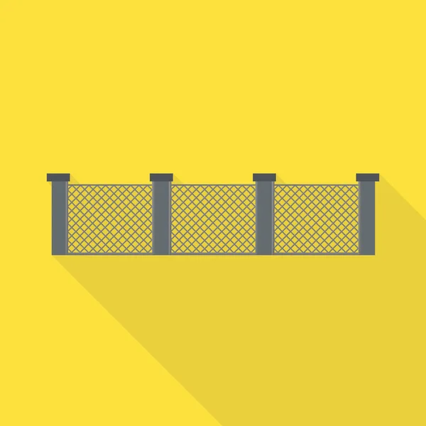 フェンスや壁のロゴのベクトルイラスト。フェンスと国境の株式ベクトルのイラストのウェブ要素. — ストックベクタ