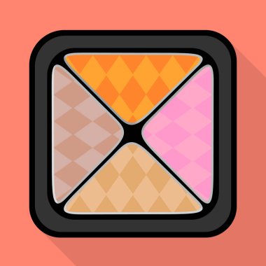 Göz farı ve palet simgesinin vektör çizimi. Stok için web ögesi ve gölge vektör simgesi.