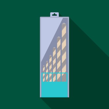 Matkap ve donanım işaretinin vektör çizimi. Web sondaj ve vida ağ sembolü ögesi.