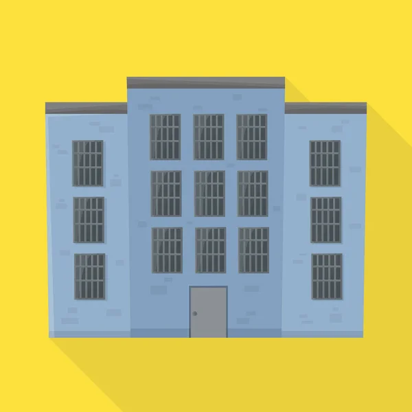 Векторная иллюстрация тюрьмы и иконы здания. Графика тюремного и тюремного фондового символа для паутины . — стоковый вектор