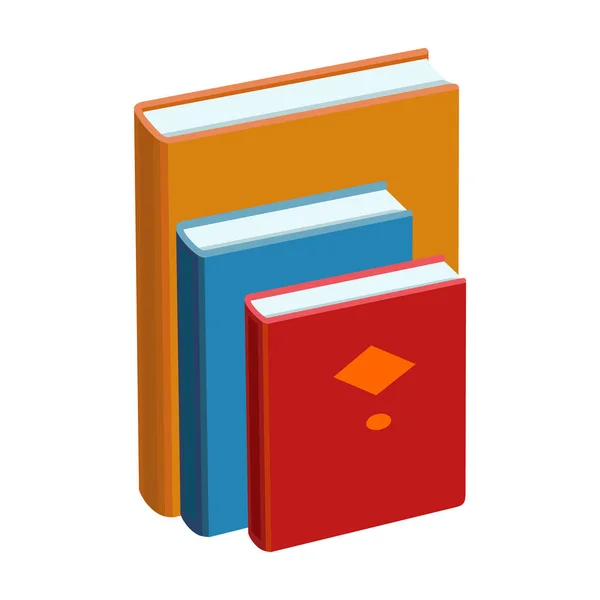 Stack of books vector icon.Cartoon vector icon isolated on white background stack of books . — Stock Vector