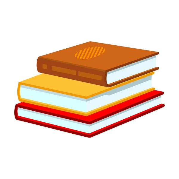 Stack of books vector icon.Cartoon vector icon isolated on white background stack of books . — Stock Vector