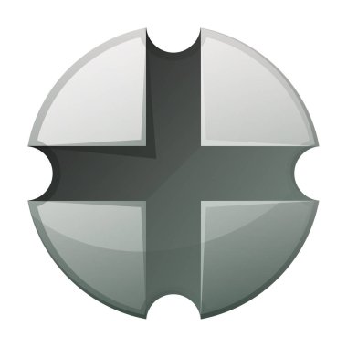 Perçin cıvata vektör simgesi. Çizgi film vektör simgesi beyaz arka plan perçin cıvatasında izole edilmiş..