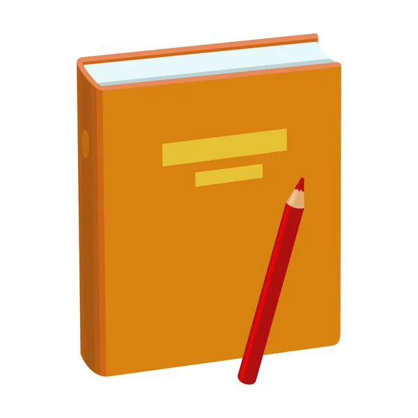 Libro icono vectorial. Icono vectorial de dibujos animados aislado en libro de fondo blanco  . — Vector de stock