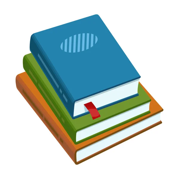 책의 스택 vector icon.cartoon vector icon White background stack of books . — 스톡 벡터