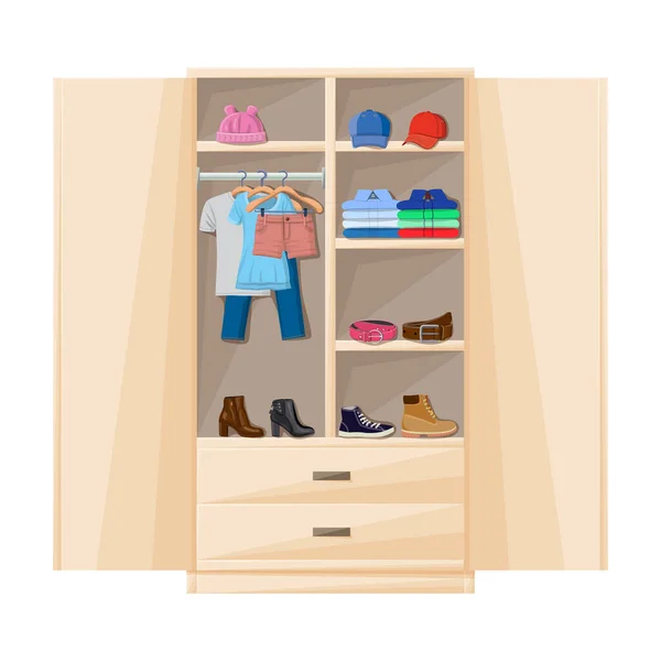 Armario para icon.Cartoon vector de la ropa icono aislado sobre fondo blanco armario para la ropa  . — Vector de stock