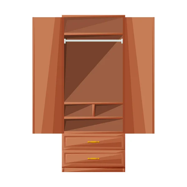 Closet vector icon.Cartoon vector icon isolated on white background closet . — Stock Vector