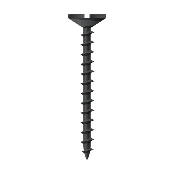 Icono de vector de tornillo de metal. Icono de vector de dibujos animados aislado en tornillo de metal blanco . — Archivo Imágenes Vectoriales