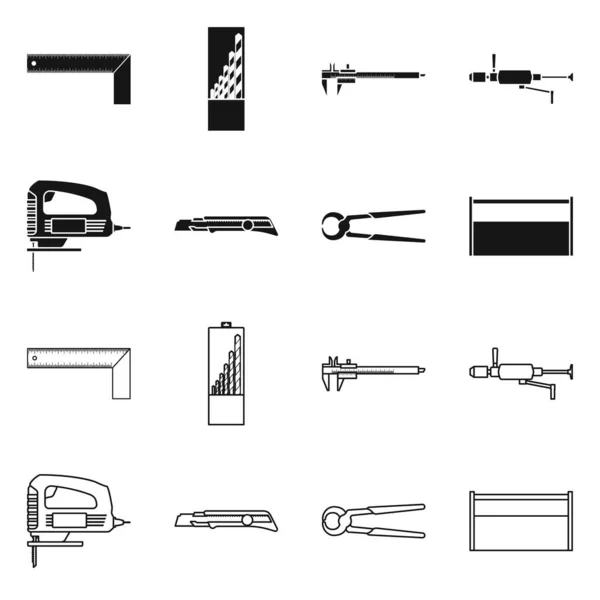 Vektor-Design von Renovierung und Haushaltssymbol. Reihe von Renovierungsarbeiten und handwerklichen Vektor Illustration. — Stockvektor