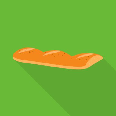 İzole edilmiş somun ve çörek işareti. Ekmek ve ağ için kısmi stok sembolü web ögesi.