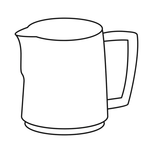 Geïsoleerd object van koffie en mok icoon. Web element van koffie en hete voorraad vector illustratie. — Stockvector