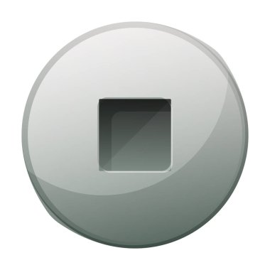 Fastener baş vektör simgesi. Çizgi film vektör simgesi beyaz arkaplan bağlayıcıda izole edildi.