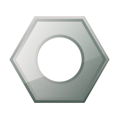 Perçin cıvata vektör simgesi. Çizgi film vektör simgesi beyaz arka plan perçin cıvatasında izole edilmiş..