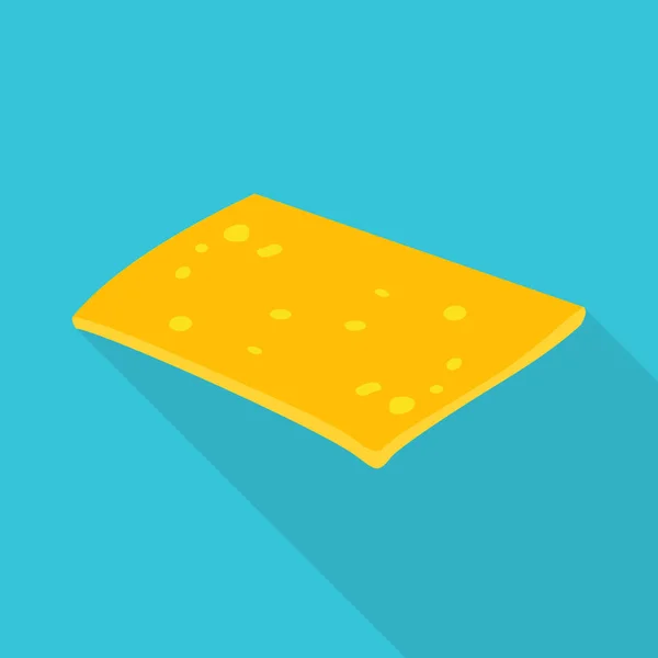 Objeto isolado de queijo e sinal de fatia. Elemento Web da ilustração do vector queijo e farinha . — Vetor de Stock