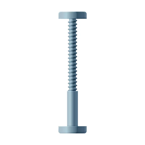 Icono de vector de tornillo de metal. Icono de vector de dibujos animados aislado en tornillo de metal blanco . — Vector de stock