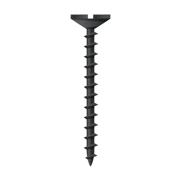 Icono de vector de tornillo de metal. Icono de vector de dibujos animados aislado en tornillo de metal blanco . — Vector de stock