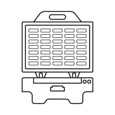 Makine ve waffle logosunun vektör tasarımı. Stok için makine ve araç vektör simgesinin web ögesi.