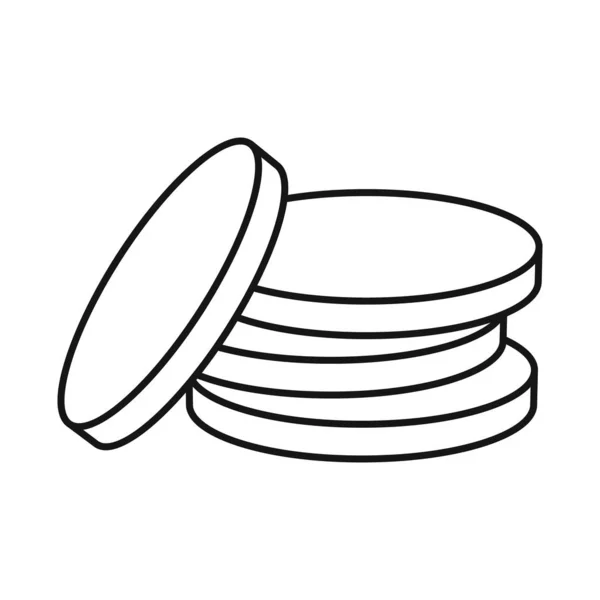 Isolated object of coin and coins icon. Graphic of coin and judaism stock symbol for web. — ストックベクタ