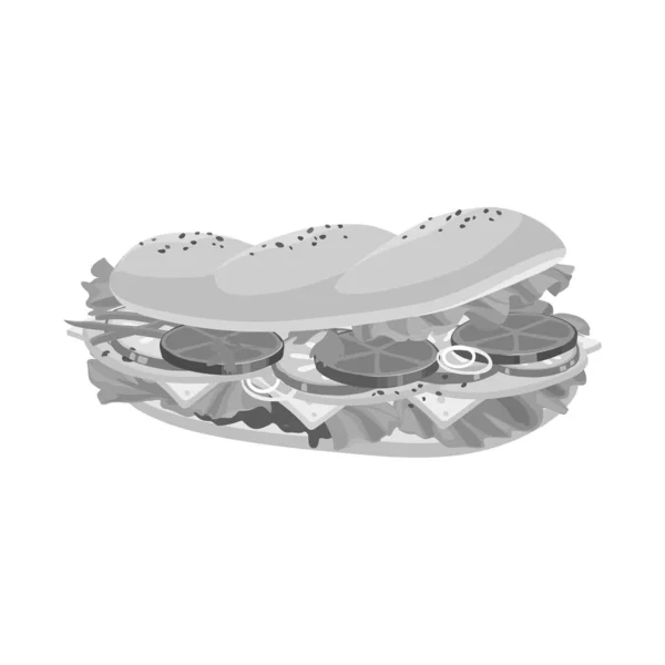 Objeto aislado de hamburguesa y símbolo del pan. Elemento web de hamburguesa y tomate vector icono para stock . — Vector de stock