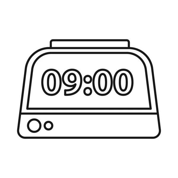 Izolovaný objekt s hodinami a časovačem. Grafika hodinového a alarmového symbolu pro web. — Stockový vektor