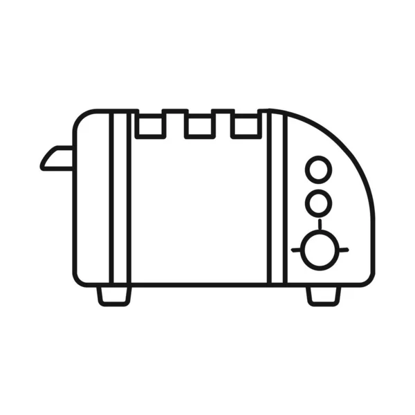 Objeto isolado de torradeira e logotipo do instrumento. Elemento Web da torradeira e ilustração do vetor de estoque elétrico . —  Vetores de Stock