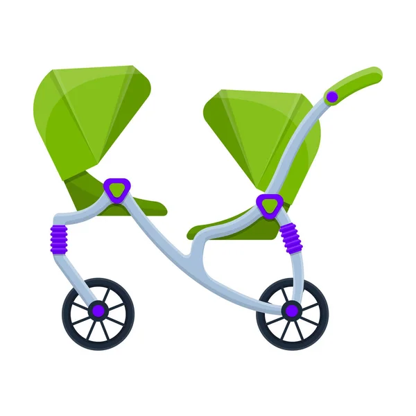 Kinderwagen Vektor icon.cartoon Vektor Symbol isoliert auf weißem Hintergrund Kinderwagen. — Stockvektor
