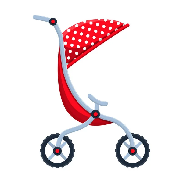 Wandelwagen vector icon.Cartoon vector pictogram geïsoleerd op witte achtergrond wandelwagen. — Stockvector