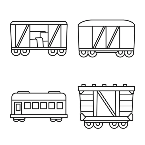运输和工业标志的矢量图解。 一套库存运输和石油矢量图标. — 图库矢量图片