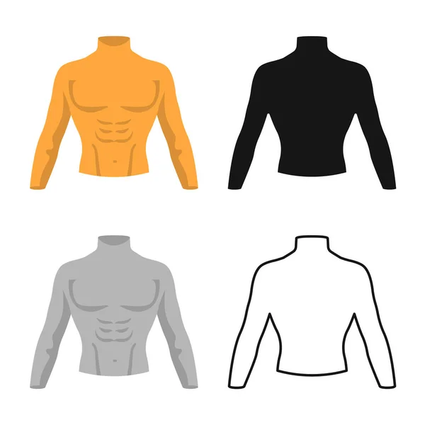 Diseño vectorial del logotipo del maniquí y el torso. Elemento web del ícono de vectores macho y maniquí para stock . — Vector de stock