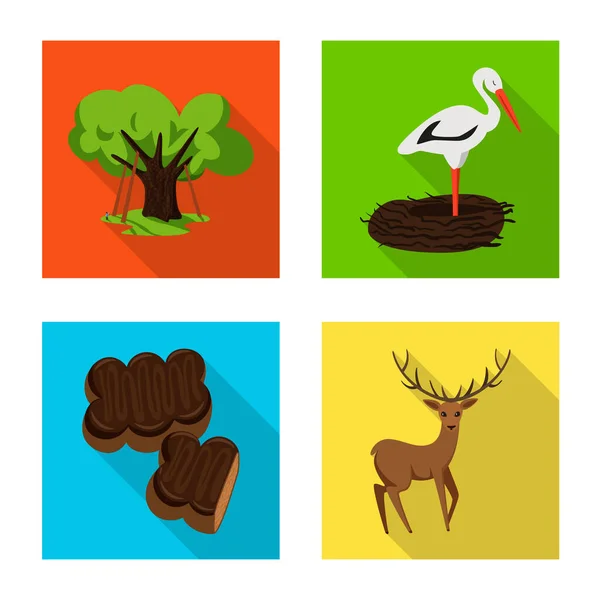 Illustrazione vettoriale del logo tradizionale e del tour. Set di icone vettoriali tradizionali e di riferimento per stock . — Vettoriale Stock
