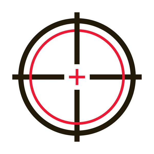 Иконка вектора прицела снайпера. Черный вектор значок изолирован на белом фоне снайпера прицела . — стоковый вектор