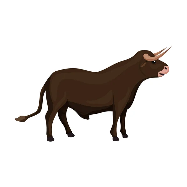 Εικονίδιο φορέα Bull. Εικονίδιο φορέα κινουμένων σχεδίων απομονώνονται σε λευκό φόντο ταύρο. — Διανυσματικό Αρχείο