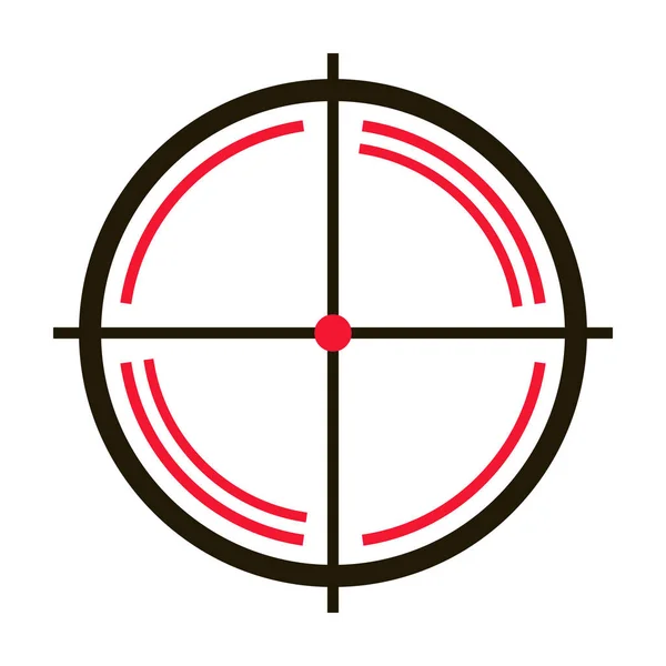 Sniper sight vector icon.Black vector icon isolated on white background sniper sight. — Stock Vector