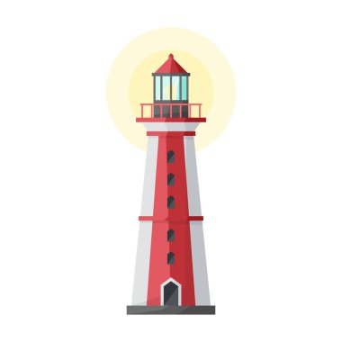 Beacon vektör simgesi. Çizgi film vektör simgesi beyaz arkaplan işaretinde izole edildi.