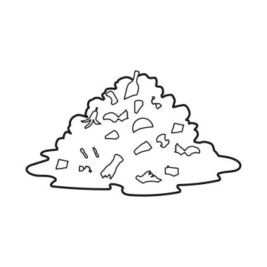 Çöp dolgusu ve çöp sembolünün vektör tasarımı. Arazi doldurma ve ağ için hisse senedi sembolü web ögesi.