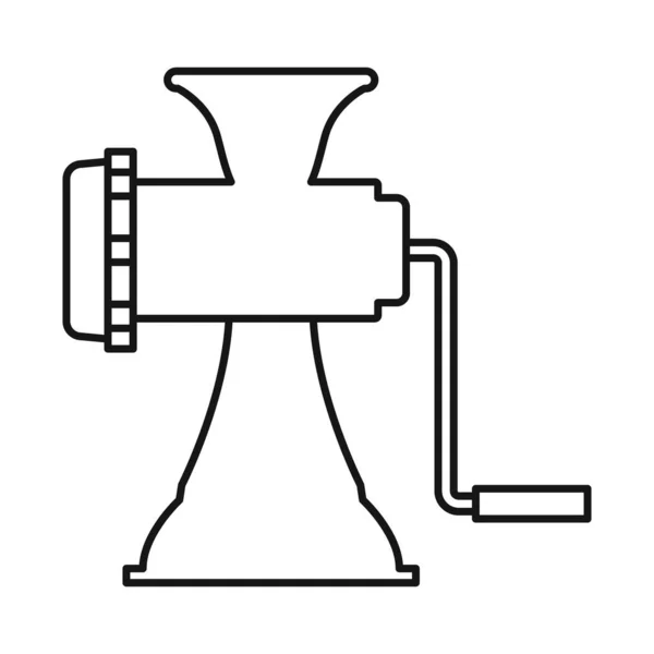 Ilustração vetorial do ícone de carne e moedor. Gráfico de carne e manuseio ilustração vetorial de estoque . —  Vetores de Stock