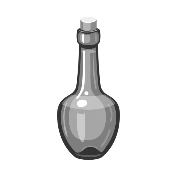 Vektor illustration av rom och flaska logotyp. Webb inslag av rom och glas vektor ikon för lager. — Stock vektor