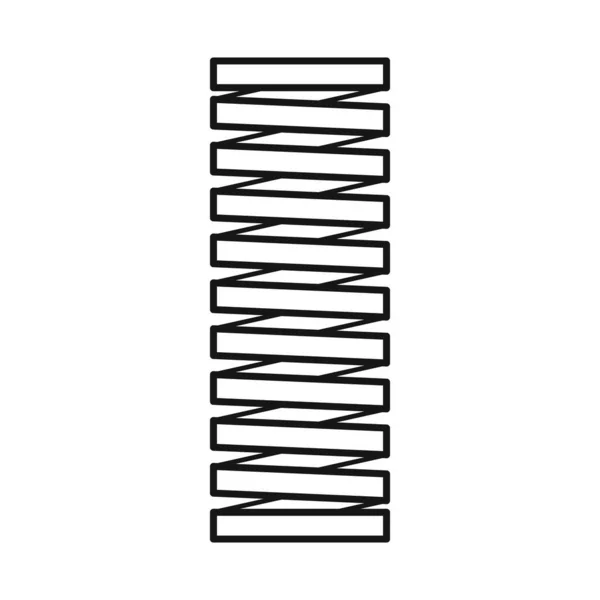 Vektorillustration von Spule und Detailsymbol. Grafik des Spulen- und Metallvektorsymbols für Aktien. — Stockvektor