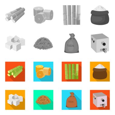 Doğal ve üretim işaretinin vektör tasarımı. Ağ için doğal ve tarımsal hisse senedi seti.