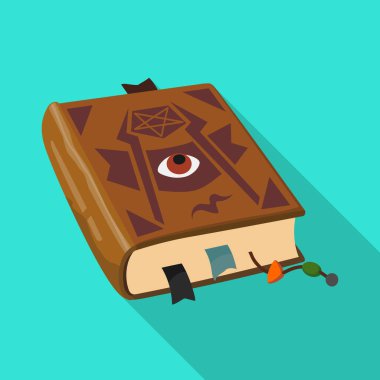 Kitap ve el yazması logosunun vektör çizimi. Stok için kitap ve ders kitabı vektör simgesinin web ögesi.