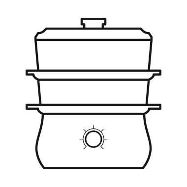 Tencere ve tencere ikonunun izole edilmiş nesnesi. Stok için çömlek ve aygıt vektör simgesinin web ögesi.