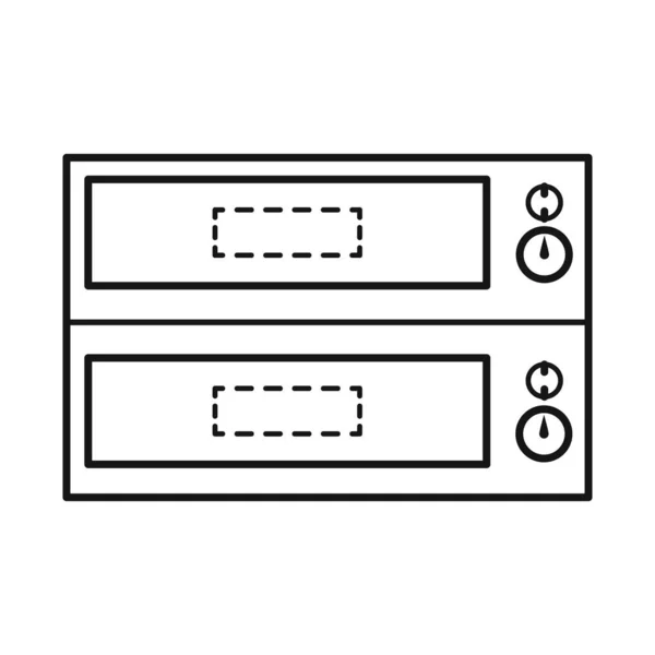 Vektor Design von Backofen und Geschirr-Symbol. Web-Element des Backofens und Geräte Vektor-Symbol für Lager. — Stockvektor