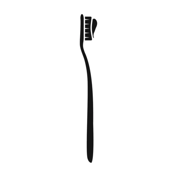 Οδοντόβουρτσα διάνυσμα εικονίδιο μαύρο διάνυσμα απομονώνονται σε λευκό φόντο οδοντόβουρτσα — Διανυσματικό Αρχείο