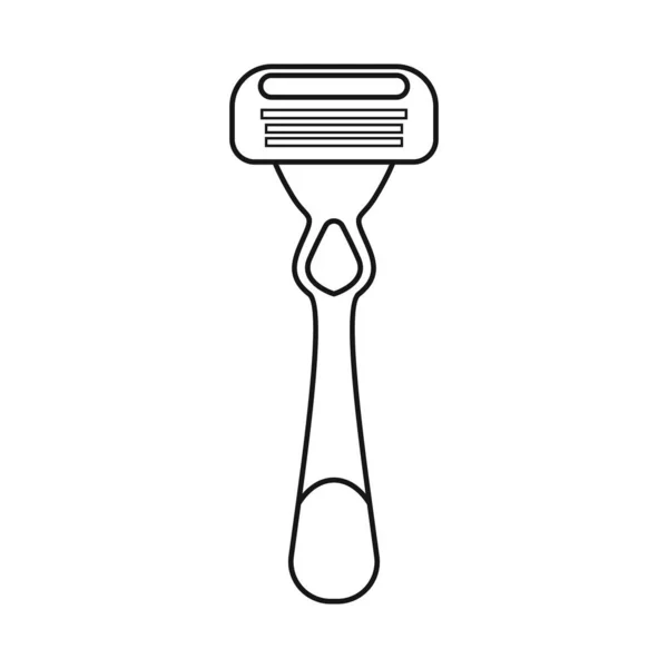 Diseño vectorial de la máquina de afeitar y afeitar símbolo. Gráfico de afeitadora e ilustración de vector de stock de seguridad . — Vector de stock