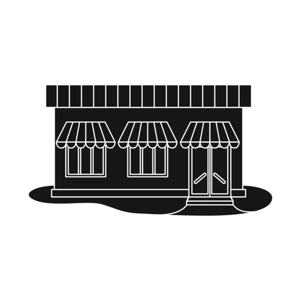 Isolated object of store and grocery icon. Set of store and facade stock vector illustration. — Stock Vector