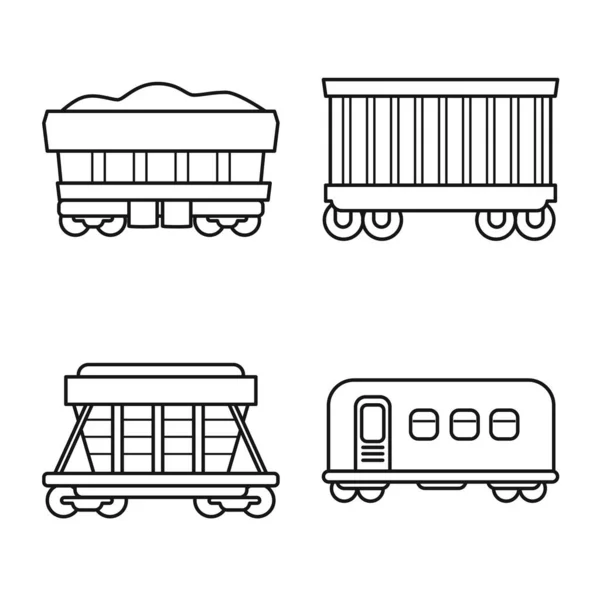Taşımacılık ve endüstriyel sembolün vektör tasarımı. Taşımacılık ve petrol stoku temsili koleksiyonu. — Stok Vektör