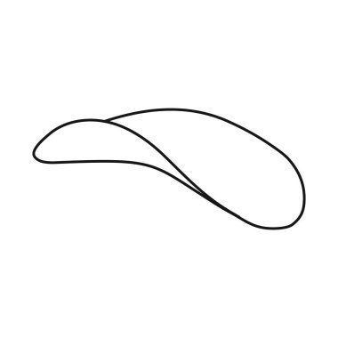 İzole edilmiş cips ve dilim logo. Stok için çip ve yiyecek vektör simgesinin web ögesi.