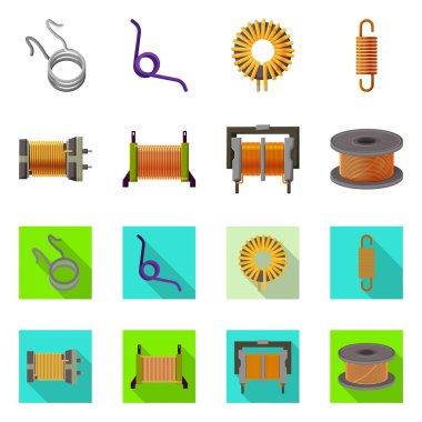 Sıkıştırma ve bükülme sembolünün izole edilmiş nesnesi. Sıkıştırma ve teknoloji stok vektör çizimi.